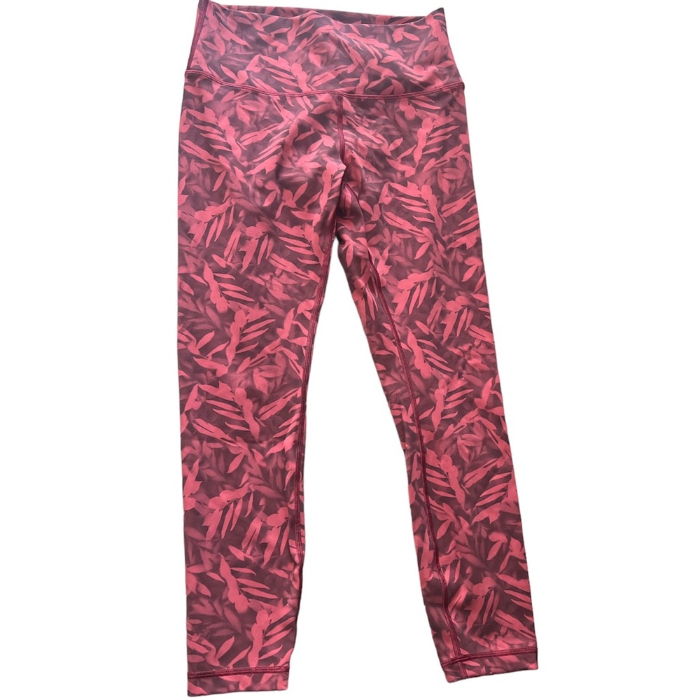 Lululemon Wunder Under High Rise Tight 25 Spray Leaf Fireside Red Size 8⁠